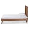 Baxton Studio Amira Mid-Century Modern Transitional Ash Walnut Finished Wood Twin Size Platform Bed 180-11154-11159-Zoro - alternate 2